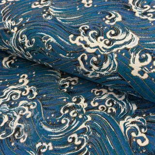 Tkanina dekoracyjna jacquard Swell allover bleu