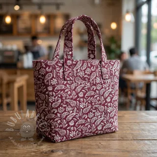 Tkanina dekoracyjna jacquard Mumbai allover bordeaux