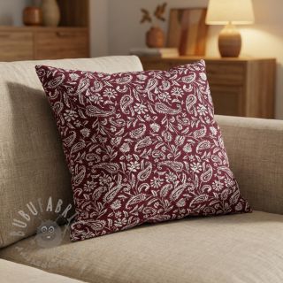 Tkanina dekoracyjna jacquard Mumbai allover bordeaux