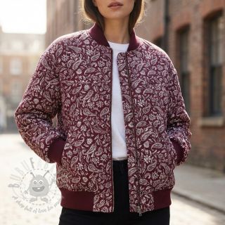 Tkanina dekoracyjna jacquard Mumbai allover bordeaux