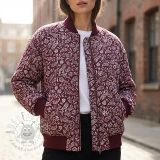 Tkanina dekoracyjna jacquard Mumbai allover bordeaux