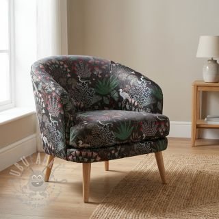 Tkanina dekoracyjna jacquard Botanic Paradise Bird