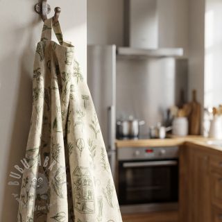 Tkanina dekoracyjna Linenlook Garden Plant Tool digital print