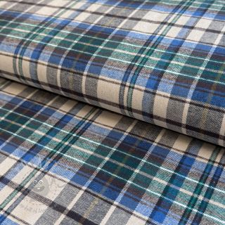 Bawełniana tkanina YARN DYED CHECK BRUSHED blue