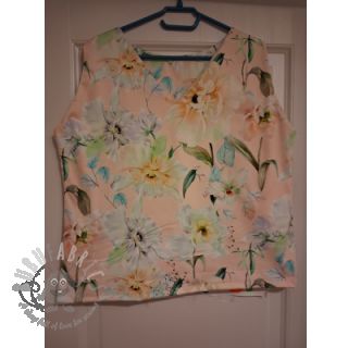 Bawełniana tkanina SATIN Oahu pink digital print