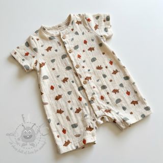 Muślin double gauze Forest animals ORGANIC SIMPLY NATURAL