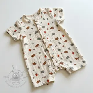 Muślin double gauze Forest animals ORGANIC SIMPLY NATURAL