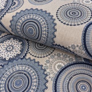 Tkanina dekoracyjna Linenlook premium Geometric mandala