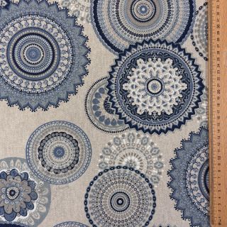 Tkanina dekoracyjna Linenlook premium Geometric mandala