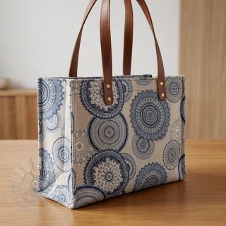 Tkanina dekoracyjna Linenlook premium Geometric mandala