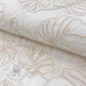 Bawełniana tkanina VOILE EMBROIDERY Kady off white