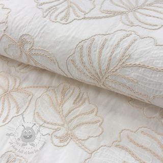 Bawełniana tkanina VOILE EMBROIDERY Kady off white