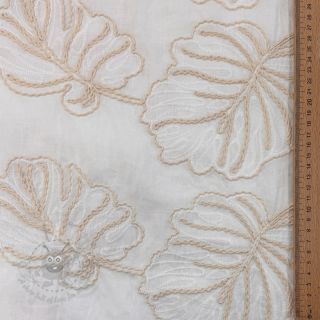 Bawełniana tkanina VOILE EMBROIDERY Kady off white