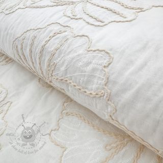 Bawełniana tkanina VOILE EMBROIDERY Kady off white