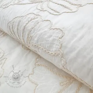 Bawełniana tkanina VOILE EMBROIDERY Kady off white