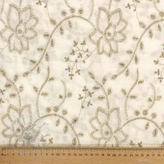 Bawełniana tkanina VOILE EMBROIDERY Kiara off white