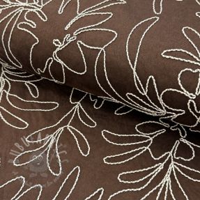 Zamsz stretch Tape flower dark brown