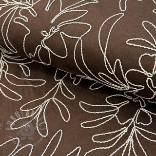 Zamsz stretch Tape flower dark brown