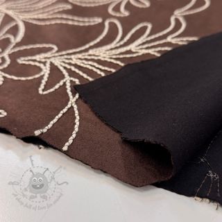 Zamsz stretch Tape flower dark brown