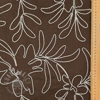 Zamsz stretch Tape flower dark brown