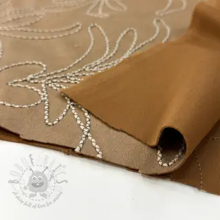 Zamsz stretch Tape flower beige
