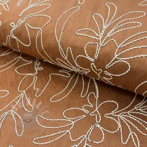 Zamsz stretch Tape flower cinnamon