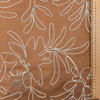 Zamsz stretch Tape flower cinnamon