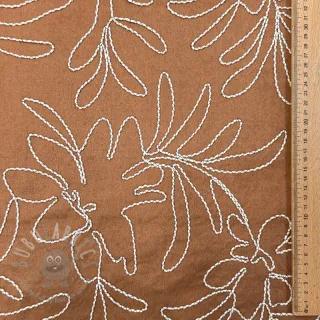 Zamsz stretch Tape flower cinnamon