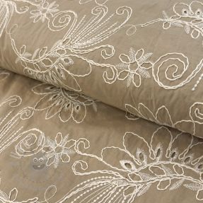 Bawełniana tkanina VOILE EMBROIDERY Kokka natural