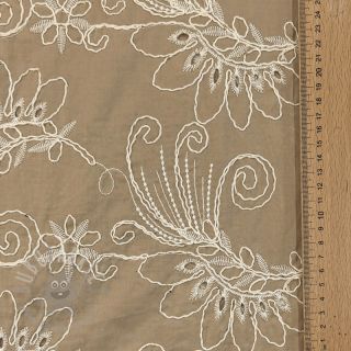 Bawełniana tkanina VOILE EMBROIDERY Kokka natural