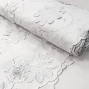 Bawełniana tkanina EMBROIDERY Bellagio white