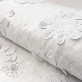 Bawełniana tkanina EMBROIDERY Bellagio white