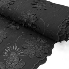 Bawełniana tkanina EMBROIDERY Bellagio black