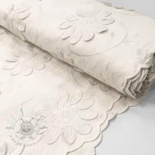 Bawełniana tkanina EMBROIDERY Bellagio off white