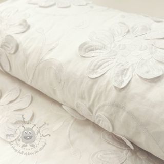 Bawełniana tkanina EMBROIDERY Bellagio off white