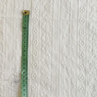 Bawełniana tkanina EMBROIDERY Pattern white