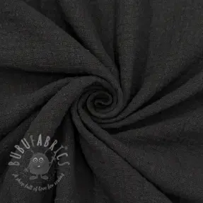Bawełniana tkanina SLUB WASHED black