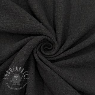 Bawełniana tkanina SLUB WASHED black