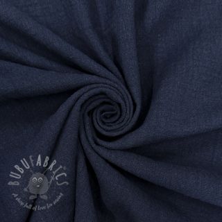 Bawełniana tkanina SLUB WASHED navy