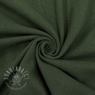 Bawełniana tkanina SLUB WASHED army green