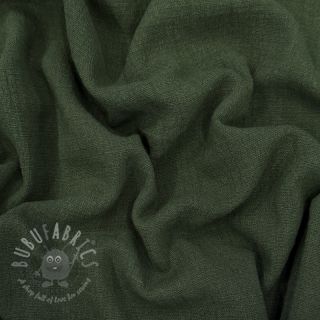 Bawełniana tkanina SLUB WASHED army green