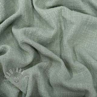 Bawełniana tkanina SLUB WASHED old green