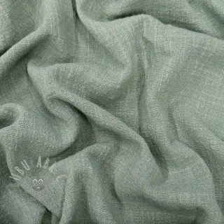 Bawełniana tkanina SLUB WASHED old green