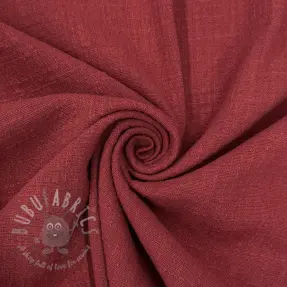 Bawełniana tkanina SLUB WASHED wine red