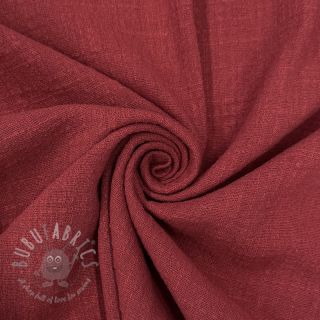 Bawełniana tkanina SLUB WASHED wine red