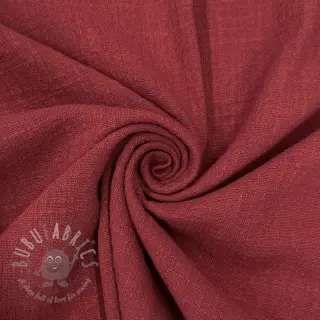 Bawełniana tkanina SLUB WASHED wine red