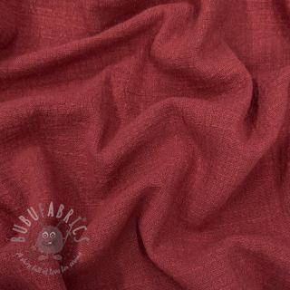 Bawełniana tkanina SLUB WASHED wine red