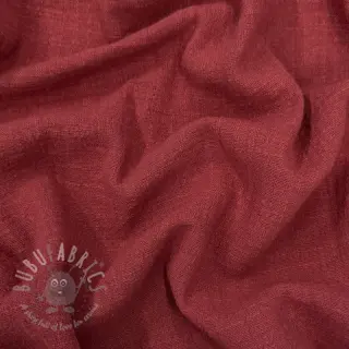 Bawełniana tkanina SLUB WASHED wine red