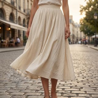 Bawełniana tkanina WASHED beige