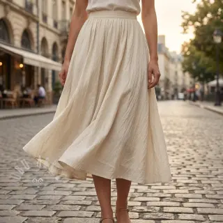 Bawełniana tkanina WASHED beige